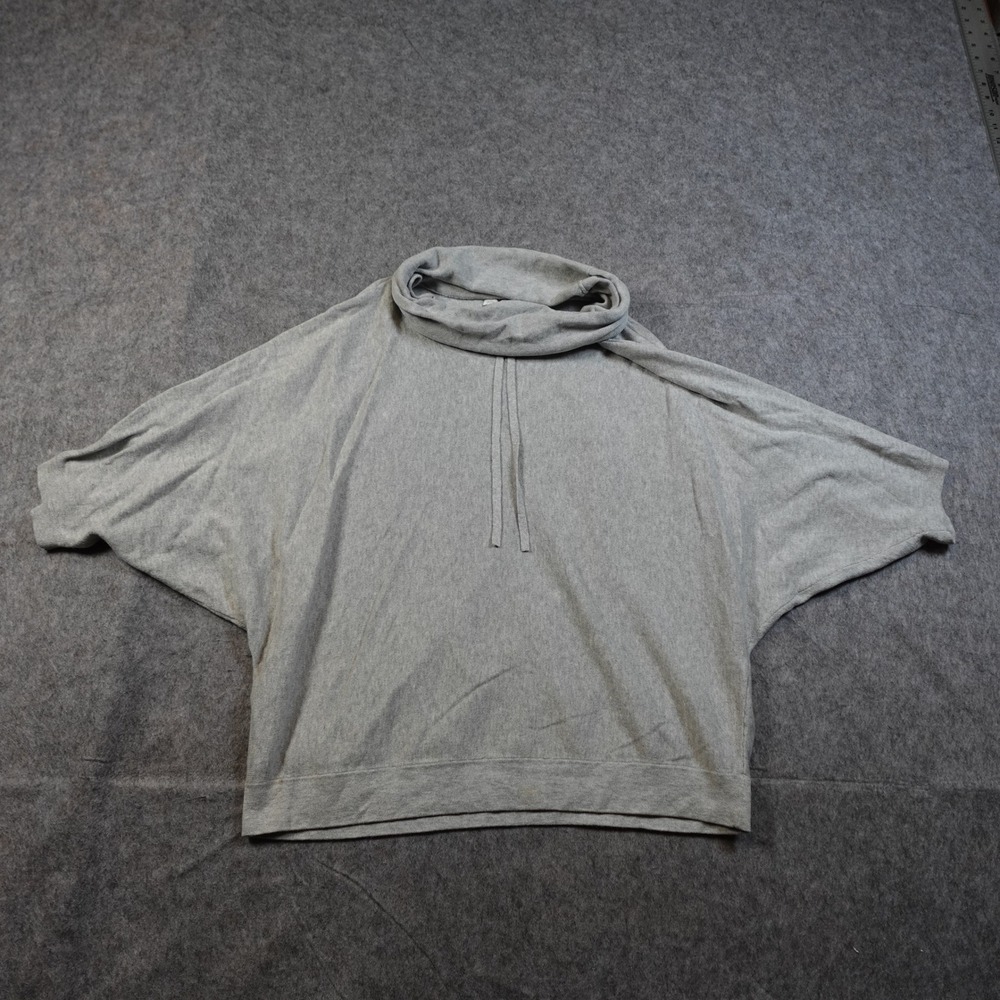 J Jill Sweater Womens Medium‎ Gray Cowl Neck Dolman Sleeve Pullover